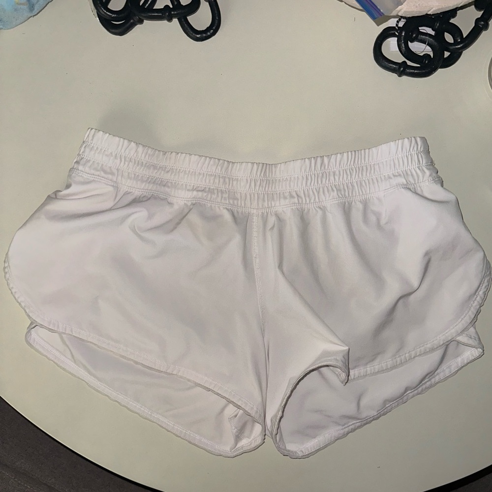 Track That White Lululemon 2.5” Shorts